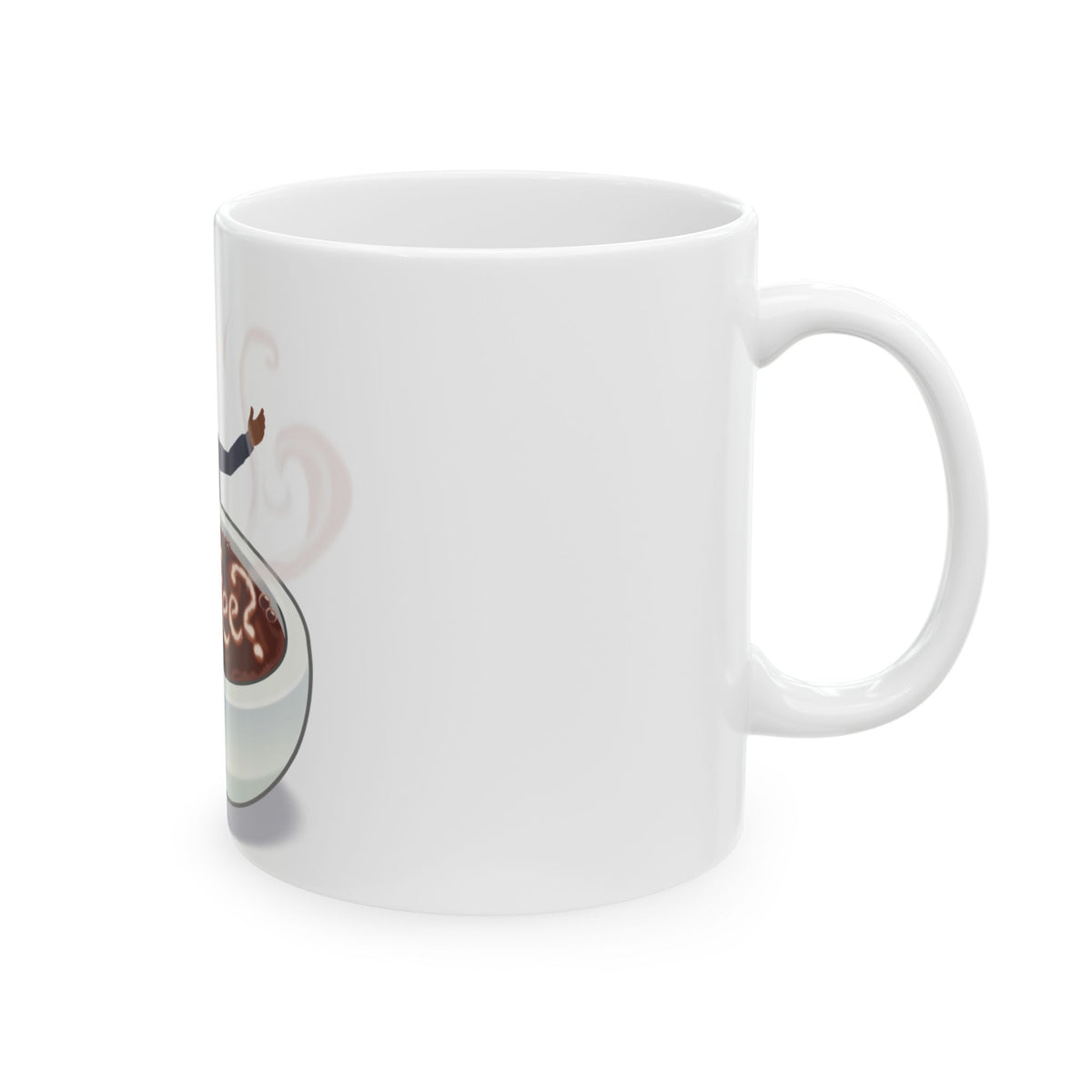Coffee Lover Mug — Whimsical Latte Art Coffee? Ceramic Mug (11oz, 15oz)