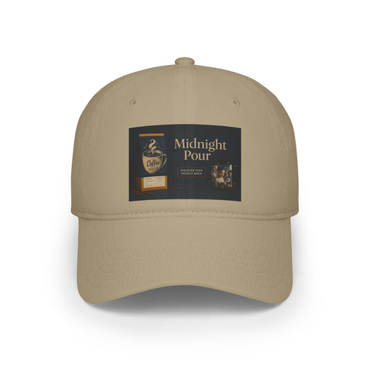 Midnight Pour Low Profile Baseball Cap | Casual Style Hat for Everyday Wear, Perfect Gift for Friends, Unique Accessories, Fashion Cap