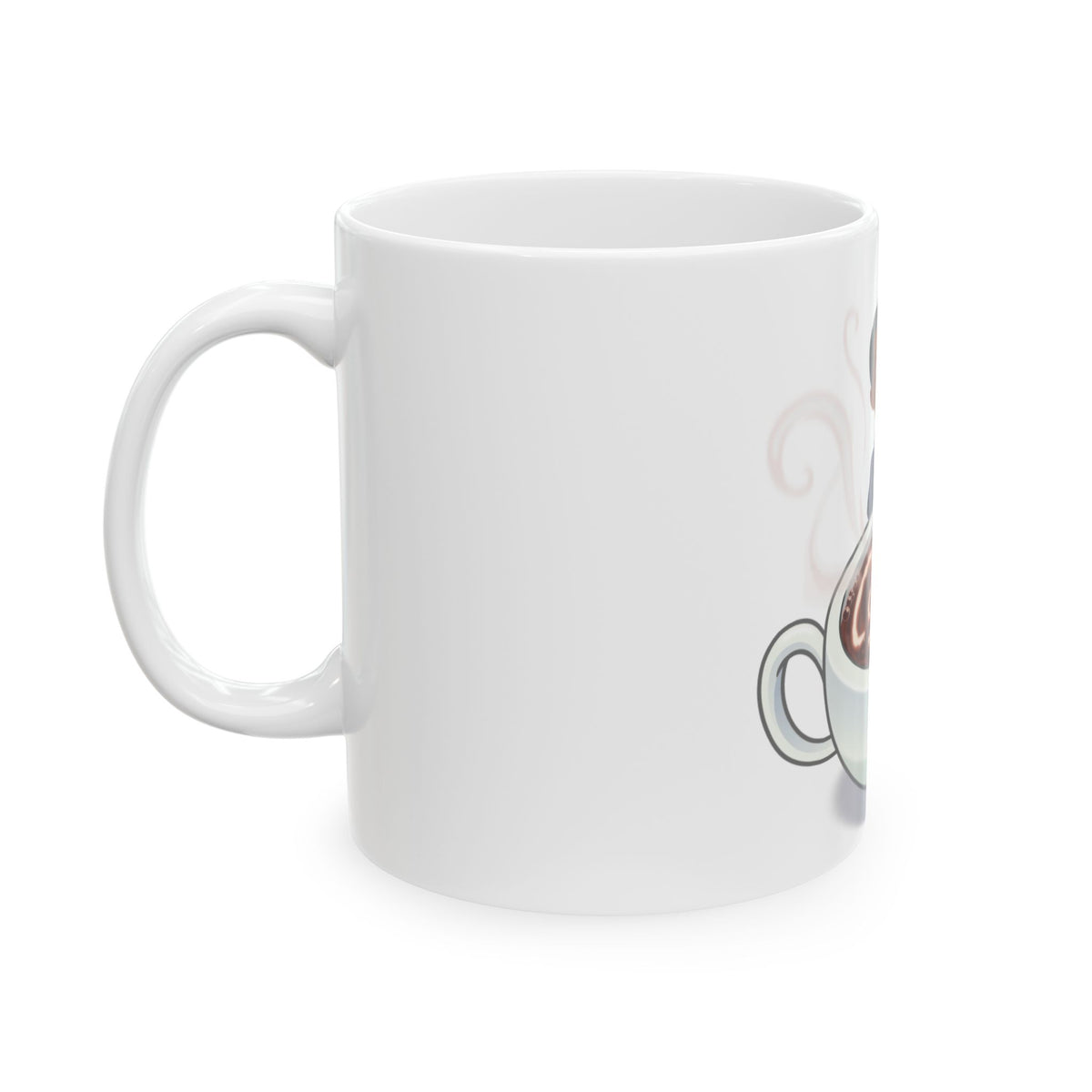 Coffee Lover Mug — Whimsical Latte Art Coffee? Ceramic Mug (11oz, 15oz)