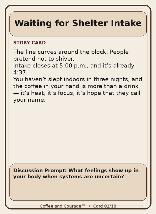 Coffee & Courage TM Storytelling Card Game (Instant PDF Download)