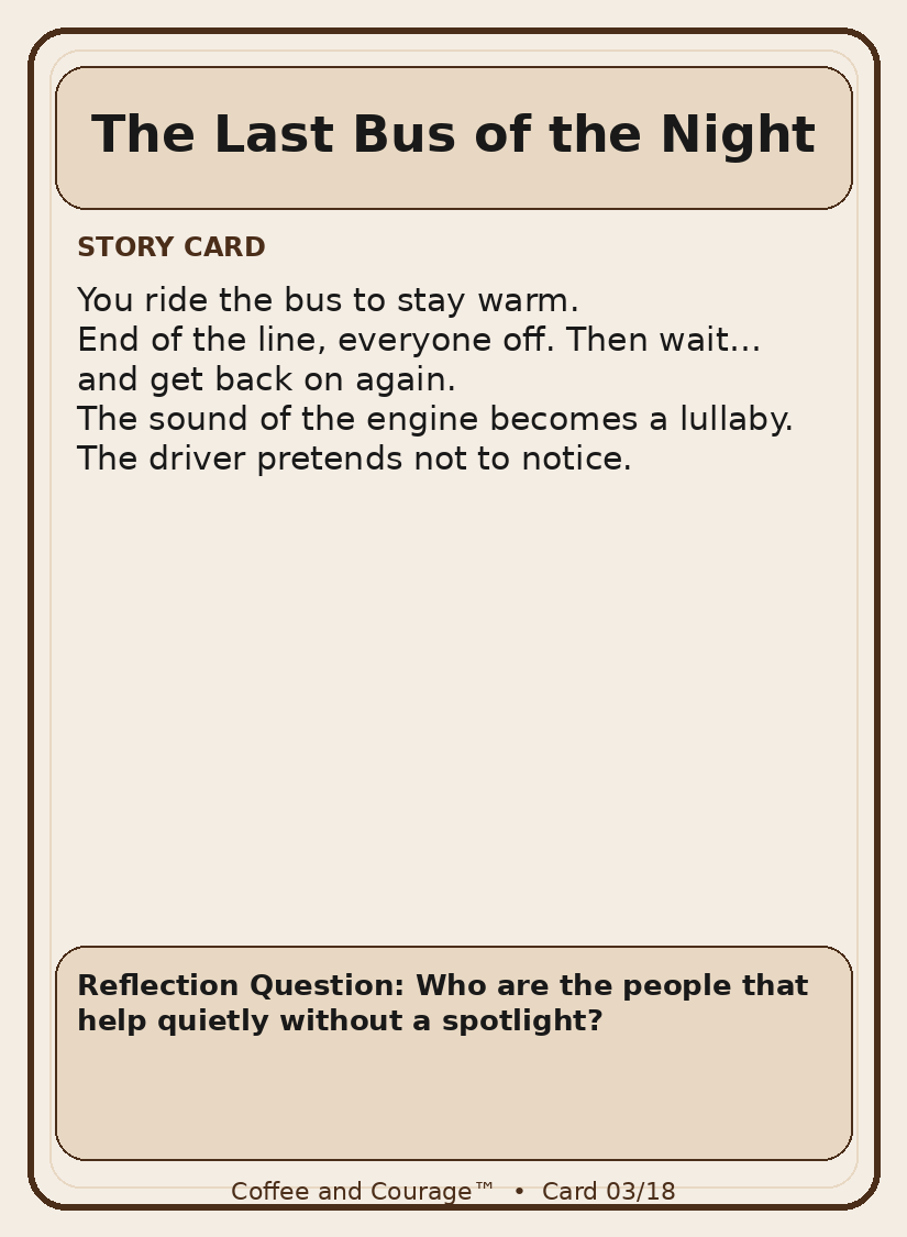 Coffee & Courage TM - Digital Card Deck (Preview Edition)