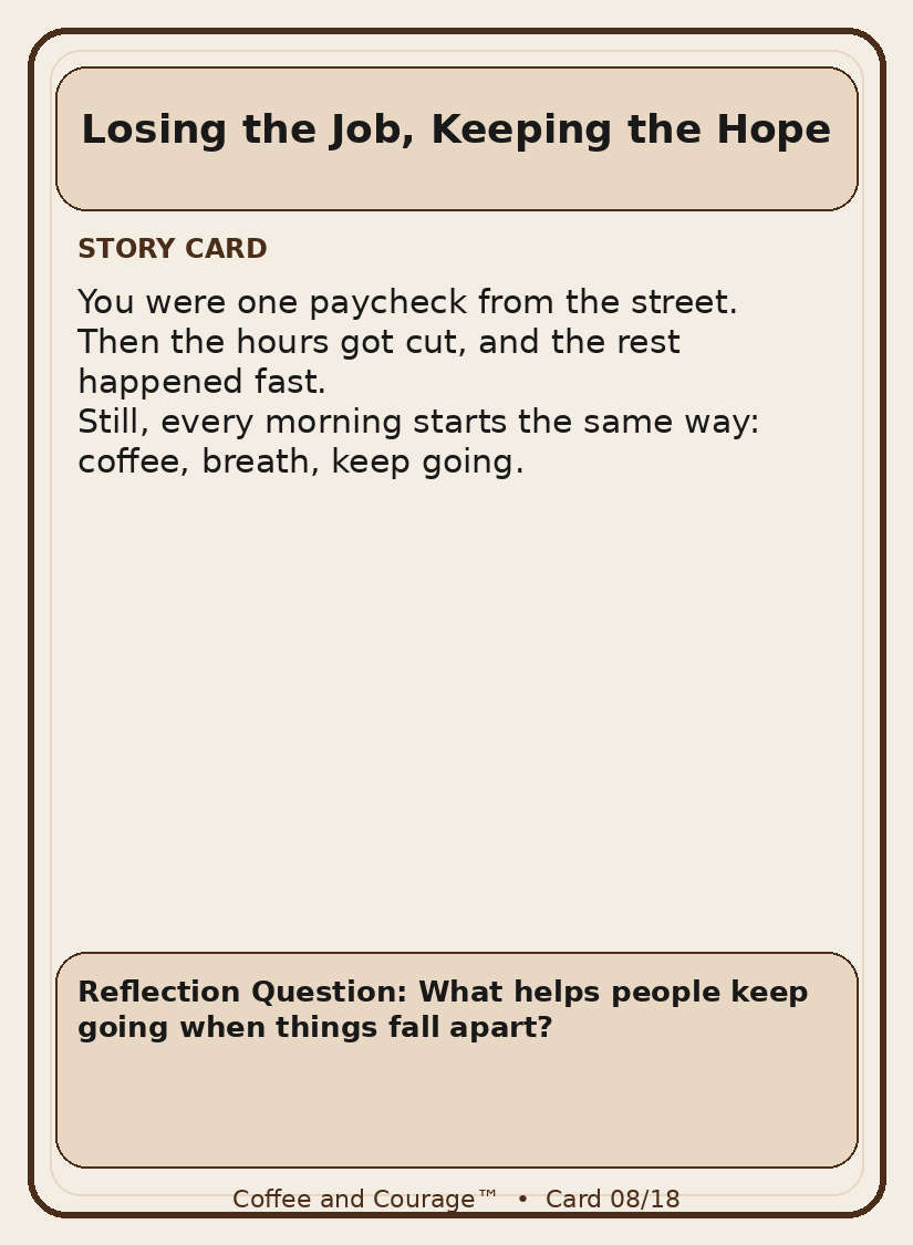 Coffee & Courage TM Story Cards- Digital Download (18 Cards)
