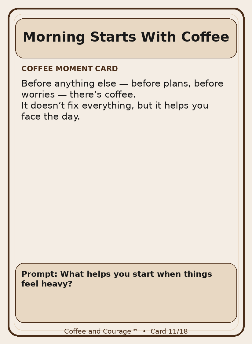 Coffee & Courage TM Story Cards- Digital Download (18 Cards)