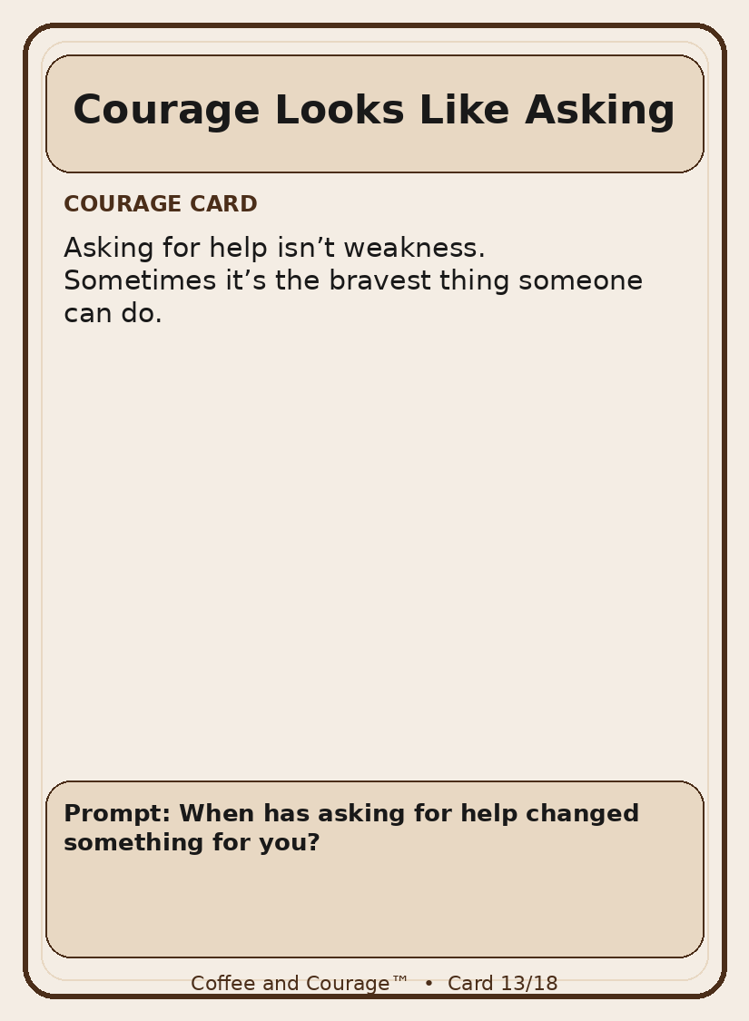 Coffee & Courage TM Story Cards- Digital Download (18 Cards)
