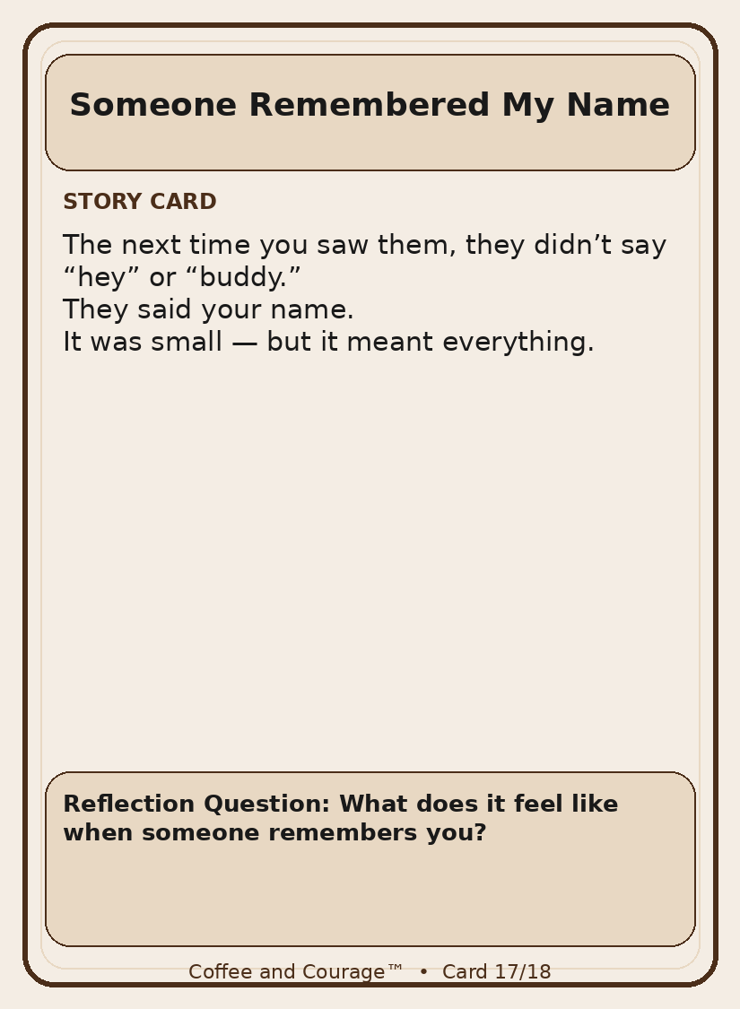 Coffee & Courage TM Story Cards- Digital Download (18 Cards)